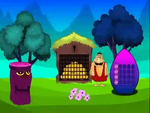 Gêm Caveman Treasure Escape ar-lein