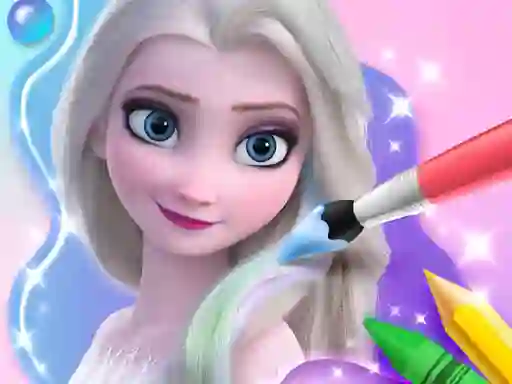Gêm Coloring Book For Elsa ar-lein