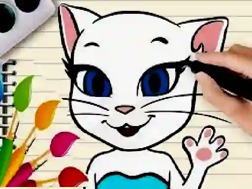 Gêm Talking Angela Coloring Book ar-lein
