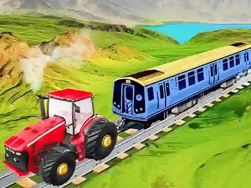 Gêm Chain Tractor Train Towing Game 3D ar-lein