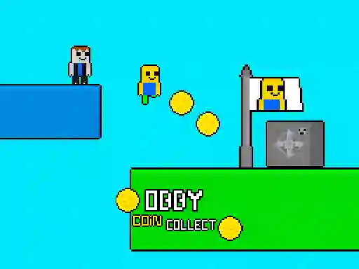 Gêm Obby vs Bacon Rainbow Parkour ar-lein