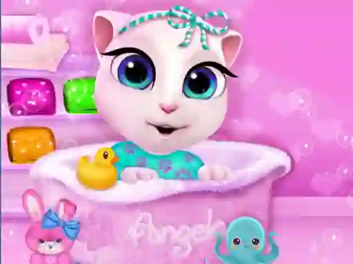 Gêm Baby Angela Bathing Time ar-lein