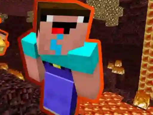 Gêm Noob Parkour: Nether ar-lein