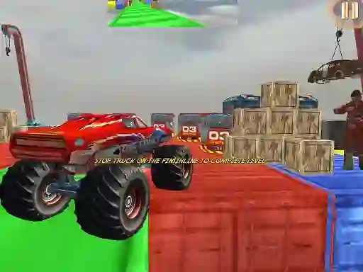 Gêm Monster Truck Driving Stunt Game Sim ar-lein