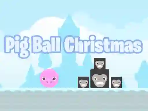 Gêm Pig Ball Christmas ar-lein