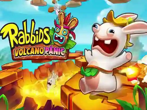 Gêm Rabbids Volcano Panic ar-lein