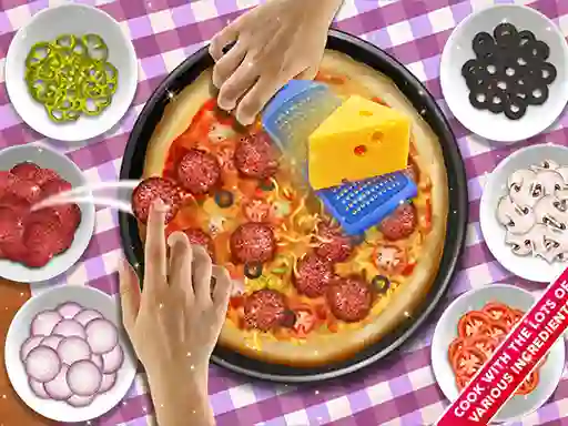 Gêm Pizza Making Chef ar-lein
