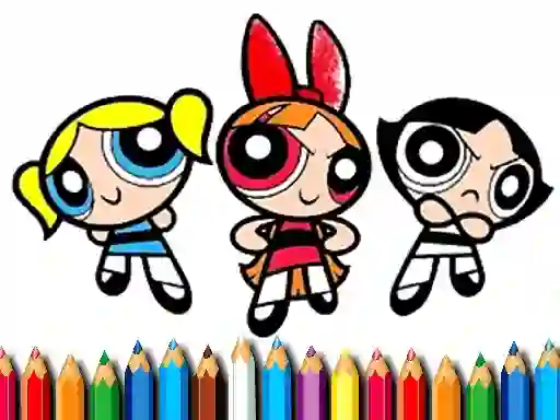 Gêm PowerPuff Girls Coloring Book ar-lein