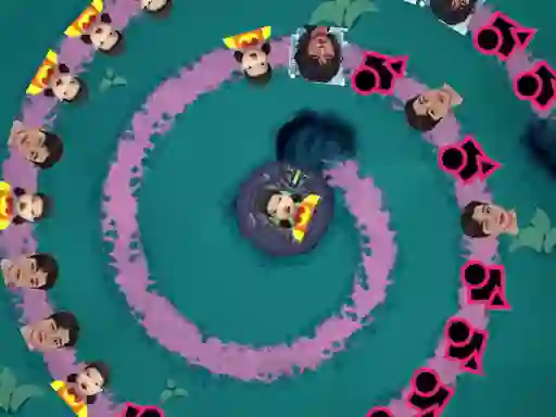 Gêm Squid Game Bubble Shooter ar-lein