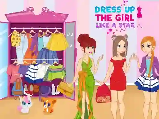 Gêm Dress Up The Girl Like A Star ar-lein
