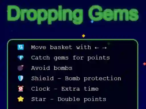 Gêm Dropping Gems ar-lein