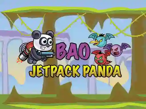 Gêm Jetpack Panda Bao ar-lein