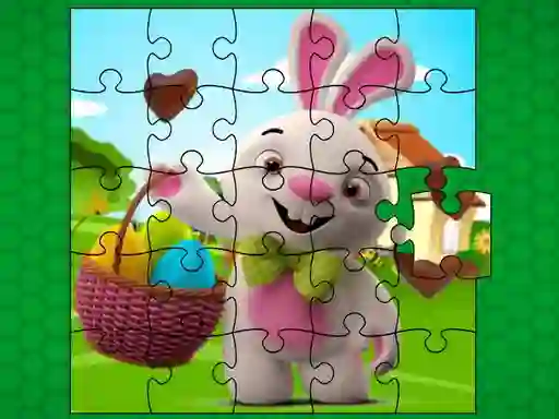 Gêm Easter Bunny Eggs Jigsaw ar-lein