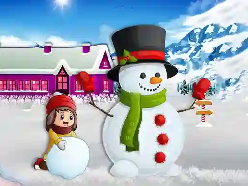Gêm Kids and Snowman Dress Up ar-lein