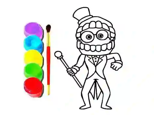 Gêm Digital Circus Click and Paint ar-lein