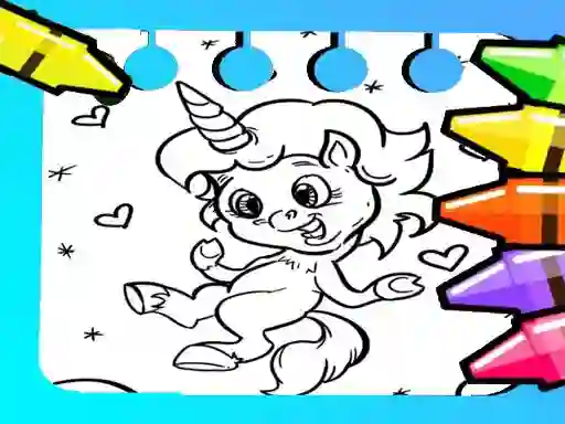 Gêm Magical Unicorn Coloring Pages ar-lein