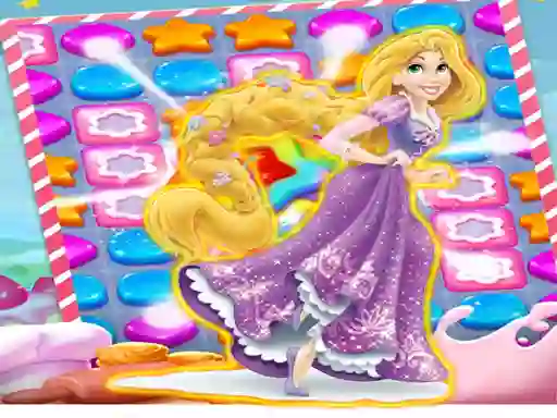 Gêm Princess Rapunzel Match3 ar-lein