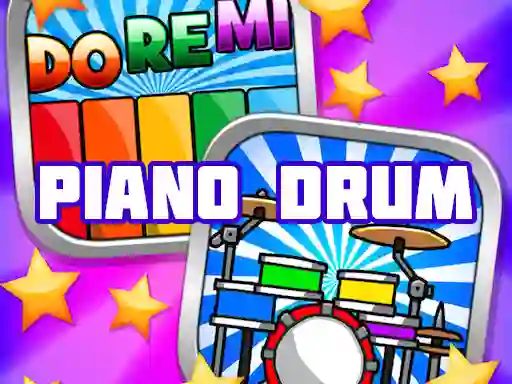 Gêm Piano-Drums For Kids ar-lein