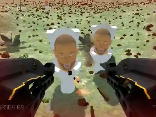 Gêm Shooting Survival Skibidi Toilet ar-lein