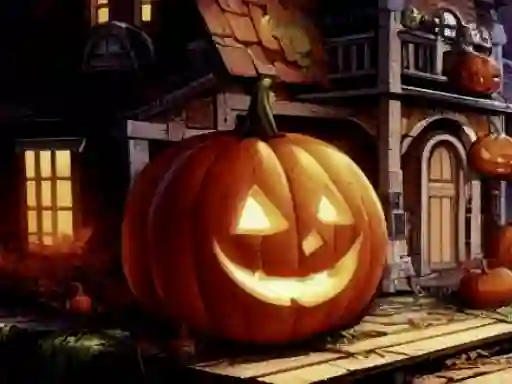 Gêm Halloweem Pumpkin Adventure ar-lein