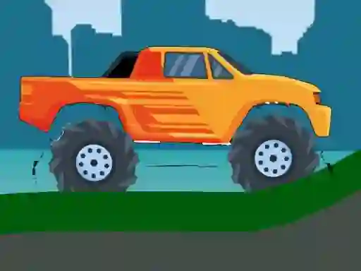 Gêm Monster Truck Hill Driving 2D ar-lein
