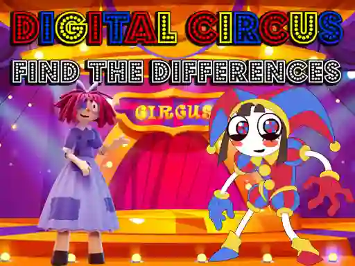 Gêm Digital Circus Find The Differences ar-lein