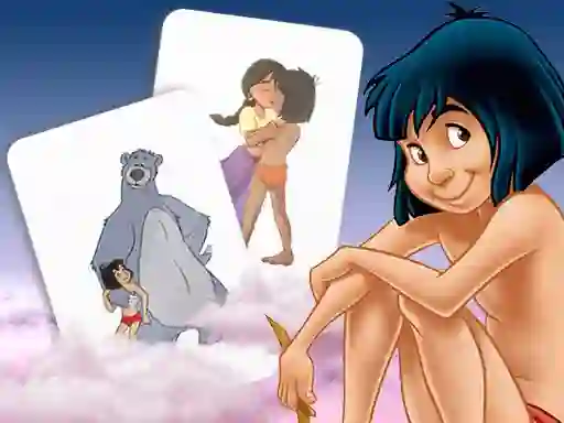 Gêm Mowgli Memory card Match ar-lein