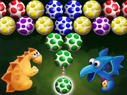 Gêm Dino Eggs Bubble Shooter ar-lein