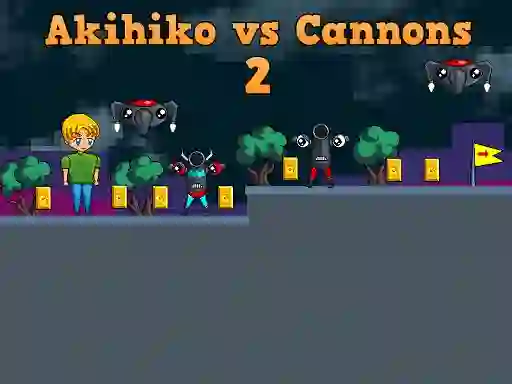 Gêm Akihiko vs Cannons 2 ar-lein