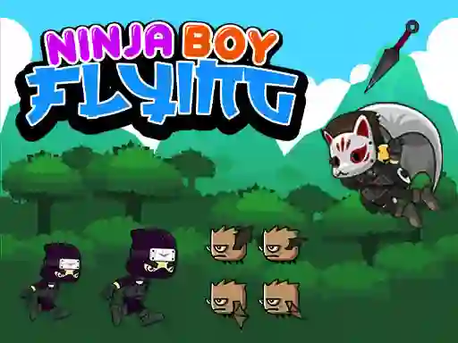 Gêm Ninja Boy Flying ar-lein