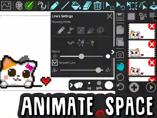 Gêm Animate Space ar-lein