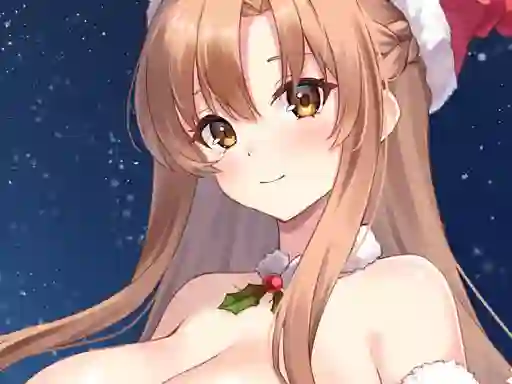 Gêm Anime Girls In Red Dress Tile Puzzle ar-lein