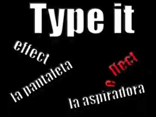 Gêm Type it ar-lein