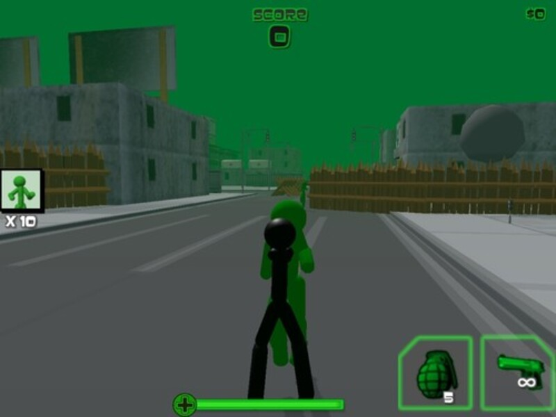 Gêm Stickman Zombie Saethu 3D ar-lein