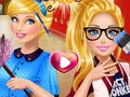 Gêm Cystadleuaeth Cinderella a Barbie  ar-lein