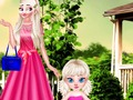 Gêm Mam Elsa a'r babi Photoshoot  ar-lein