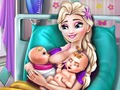 Gêm Genedigaeth Twins y Frenhines Iâ  ar-lein