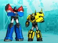 Gêm Trawsnewidyddion. Robotiaid dan Gudd: Super Mini Striker  ar-lein
