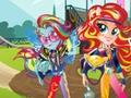 Gêm Merched o Equestria. Gemau Cyfeillgarwch: Motocross  ar-lein