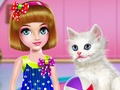 Gêm Kitty: gofal a thorri gwallt  ar-lein