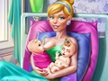 Gêm Genedigaeth Twins Cinderella  ar-lein