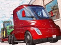 Gêm Jig-so Truck Tesla  ar-lein