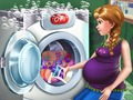 Gêm Diwrnod Golchi Tywysoges Beichiog  ar-lein