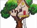 Gêm Llyfr Lliwio Tree House  ar-lein