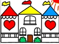 Gêm Llyfr Lliwio Yn Ôl i'r Ysgol DOLLHOUSE  ar-lein