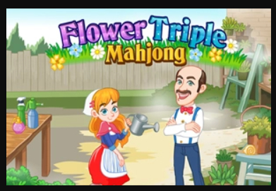 Gêm Mahjong Driphlyg Blodau  ar-lein