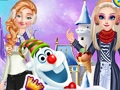 Gêm Arddull Gaeaf Princesses Ac Olaf  ar-lein