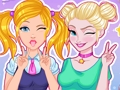 Gêm Bwth Lluniau Audrey ac Eliza Insta  ar-lein