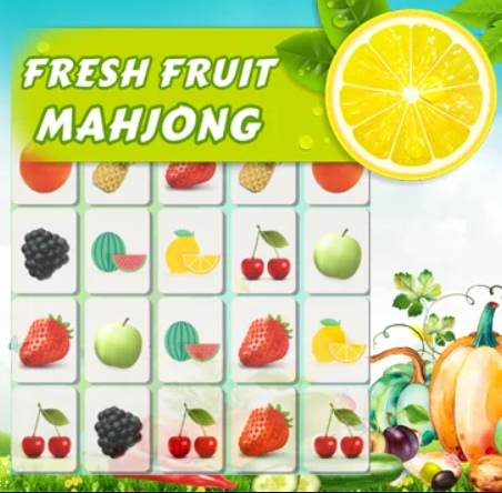 Gêm Mahjong Ffrwythau Ffres  ar-lein