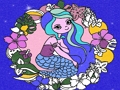 Gêm Glitter Llyfr Lliwio Môr-forwyn  ar-lein
